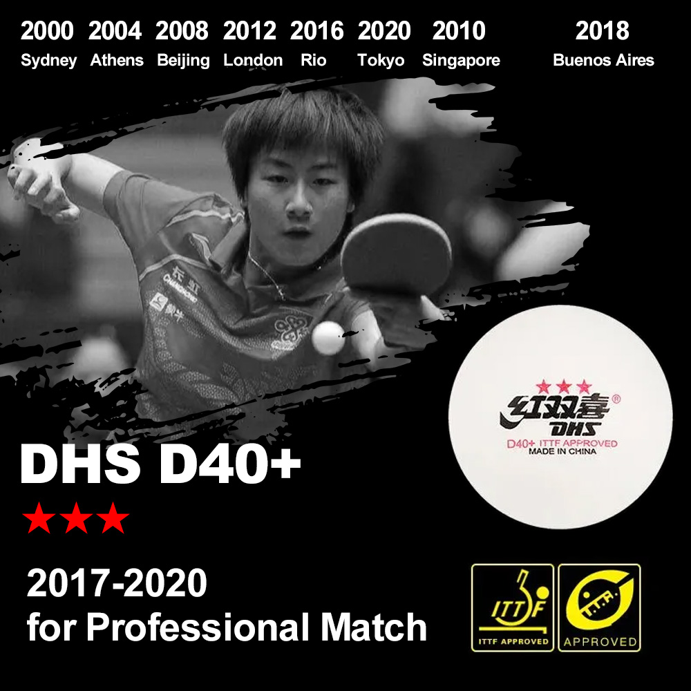 Balles de Ping-Pong DHS D40 +  - Table Tennis Olympics avis et prix